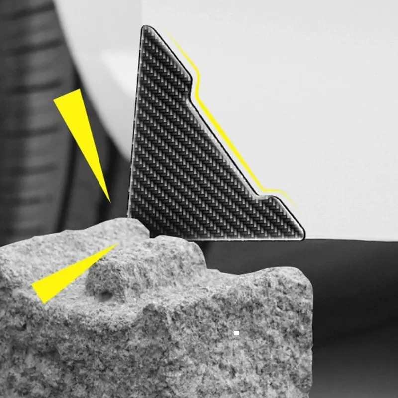 2x Black Anti-Scratch Car Door Corner Guard Cover Sticker Protector Accessories alternate view 2