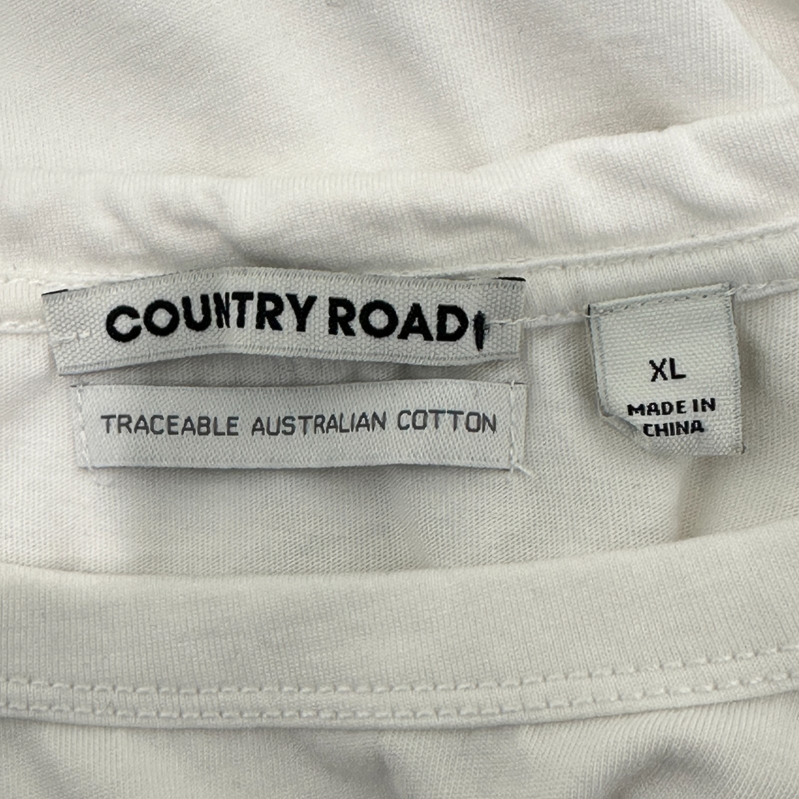 Country Road Tank Dress Women XL (AU 16) White Cotton Stretch Knee Length image 3