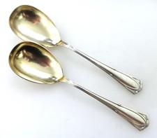 Jugendstil Franz Bahner 800 Silber Vorlege-/ Salatlöffel Serie: 7100, P. Behrens