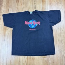 Vintage Hard Rock Cafe Nashville Save The Planet T Shirt Made in USA XL Black