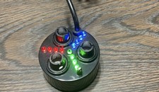 FINATE 3 Head Mist Maker with RGB LED Lights Ultrasonic Mist Fogger for Outdoor