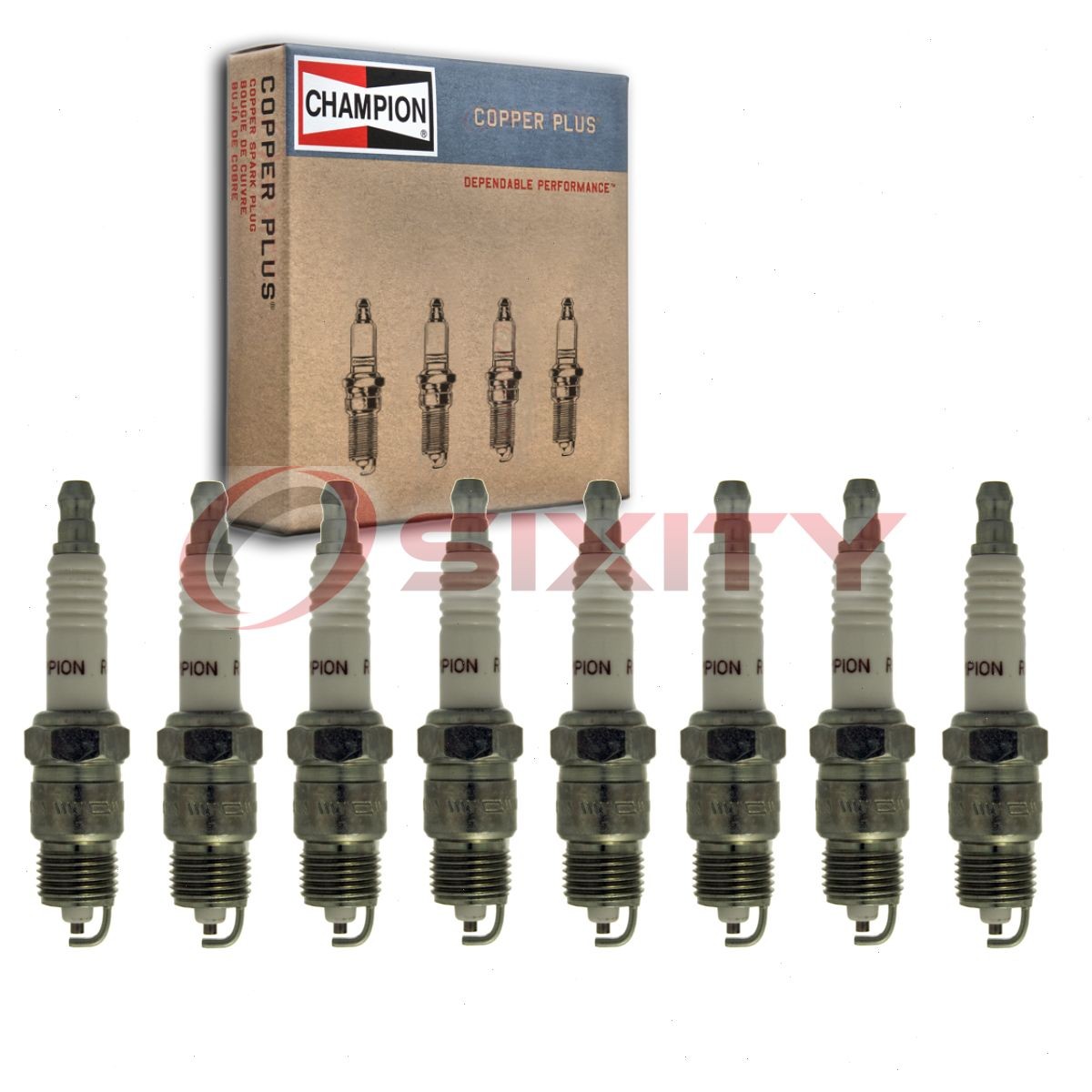 8 pc Champion Copper Plus Spark Plugs for 1988-1989 GMC P2500 5.7L V8 tg