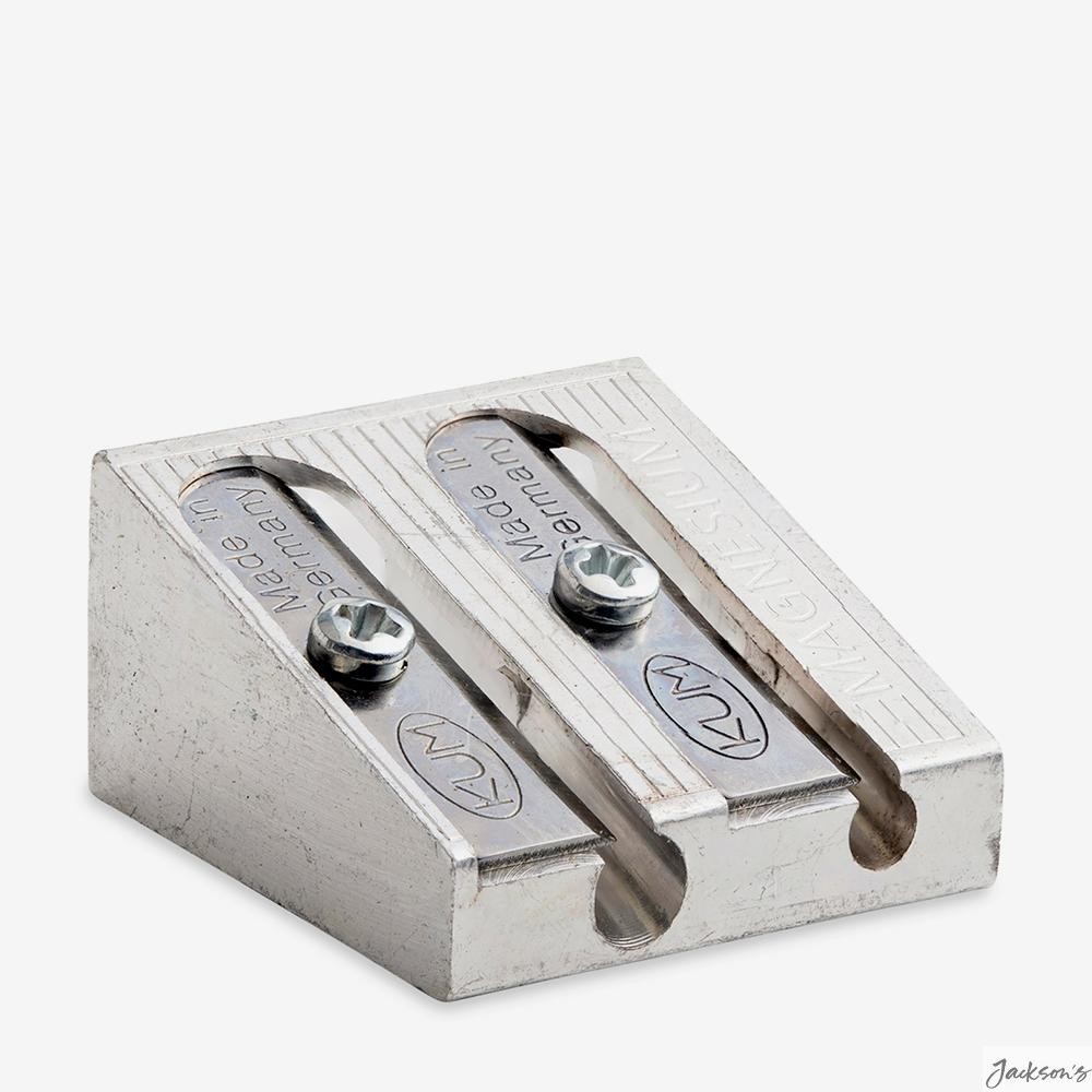 KUM Double Metal Pencil Sharpener Aluminium 8mm 11mm For Standard Jumbo Pencils