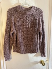 Lucky Brand Purple Knit Cotton Blend Sweater Women  s Size Large