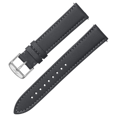 Laco Pilot Strap FiberTech Black Handmade 20 MM without Buckle Genuine New m