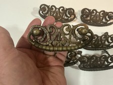 RARE BRONZE 19th CENTURY BEAUTIFUL PERIOD FANCY VICTORIAN HANDLES HEAVY WEIGHT