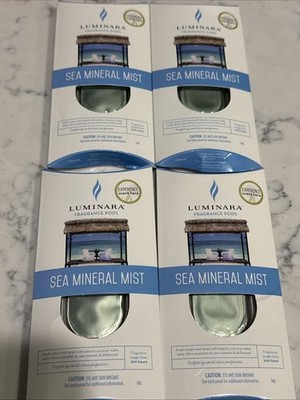 LUMINARA Fragrance Pods SEA MINERAL MIST 7 ML Single Pod Refill, Lot of 4 NEW