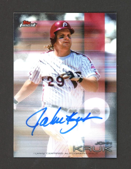 2016 Topps Finest JOHN KRUK Philadelphia Phillies AUTO Insert