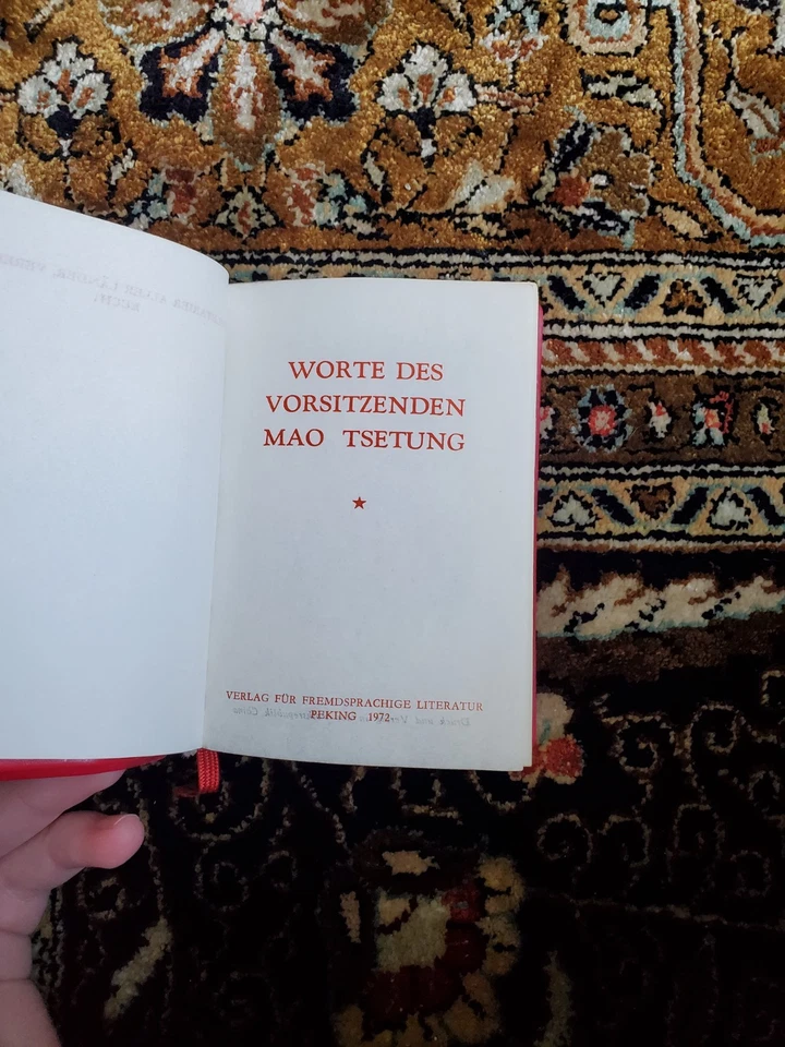 Worte Des Vorsitzenden Mao Tsetung German Little Red Book 1972 - Image 4 of 4