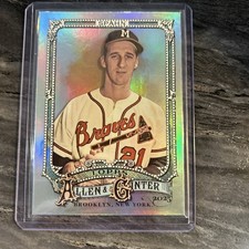 2025 Topps Allen & Ginter Baseball #33 Warren Spahn Silver Portrait Braves
