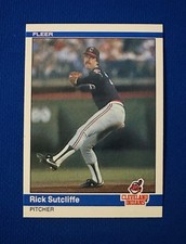 1984 FLEER #551 RICK SUTCLIFFE CLEVELAND INDIANS NM-MT or BETTER '79 ROY '84 CYA