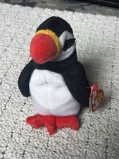 Ty Beanie Baby Puffer The Puffin Bird 1997 Retired Plush Rare Collectible MWMT