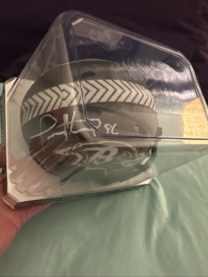 Minicasco autógrafo firmado Todd Heap Baltimore Ravens Salute To Service JSA Foto 3 de 4