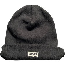LEVI'S Beanie Unisex One Size Black Classic Winter Warm Knitted Hat