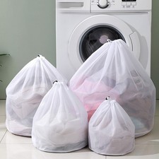 Large Thicken Mesh Protect Clothing Washing Laundry Drawstring Bag