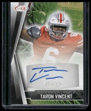 2022 SAGE #A-TV Taron Vincent Autographs Black
