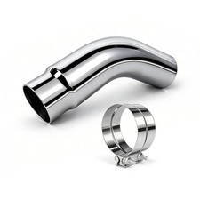 Exhaust Tip Universal 5 To 6 Inch Exhaust Elbow Pipe With Clamp Chrome Fits Exhaust Tip Universal 5 To 6 Inch Exhaust Elbow Pipe With Clamp Chrome Fits