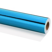 Metallic Wrapping Paper, 16 Inch x 800 Inch(65.6Ft)Packing Paper Light Blue