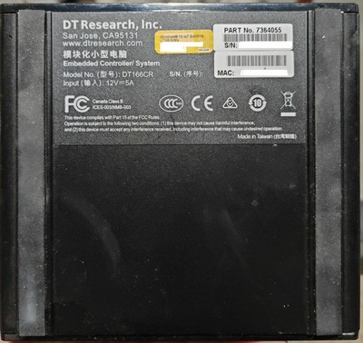 Micros/Oracle DT166CR KDS UNIT PN 7364055, Incl Power Supply