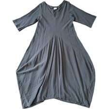 OH MY GAUZE Bella Dress V-neck Asymmetrical Half-Sleeve Minimalist Lagenlook 1