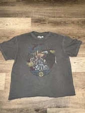 Women  s AFFLICTION T-Shirt Size XL BLACK HILLS Tee Biker Distressed