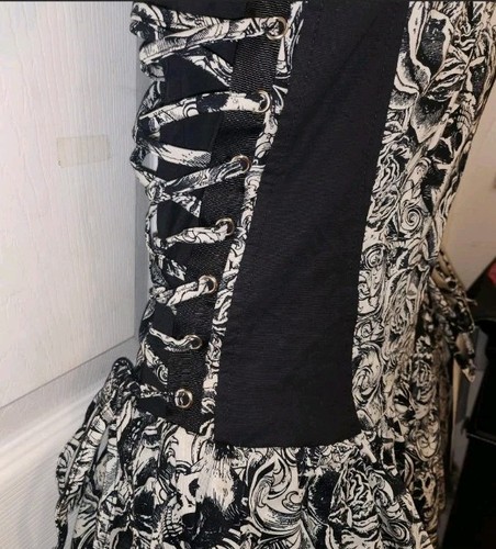 LIVING DEAD SOULS RARE FLORAL & SKELETON DRESS - L - Bild 3 von 8