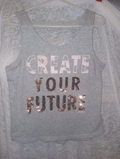 Justice Girls Tank Sz. 6/7  Create Your Future 