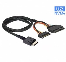 OCulink SFF-8611 to SFF-8639 Cable U.2 NVMe SDD SFF8611 to SFF8639 15Pin Power