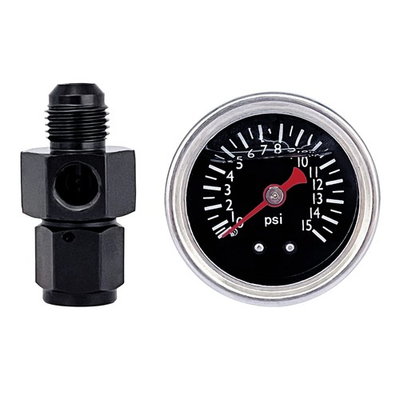 #ad Fuel Pressure Gauge with 6AN Fuel Pressure Take Off Fitting 0 15Psi 6AN 15PSI $22.49