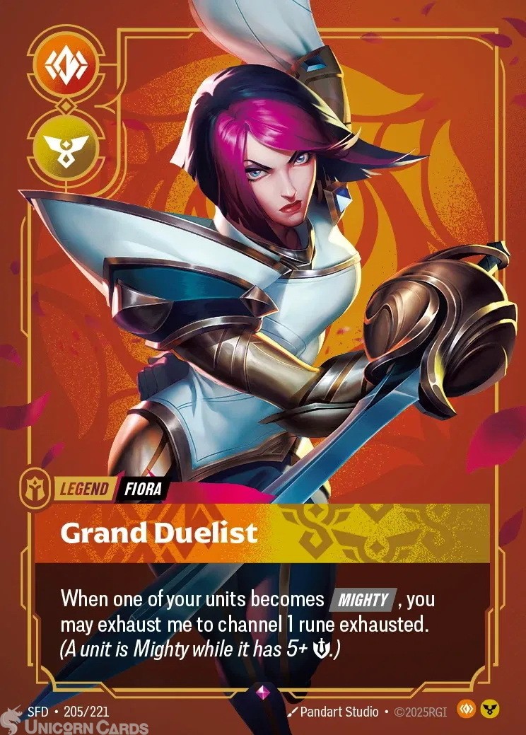 205/221 Fiora - Grand Duelist : Rare Foil Riftbound TCG Card : Spiritforged