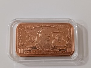 1oz. Copper Bar in Capsule, .999 Fine Copper Bullion.