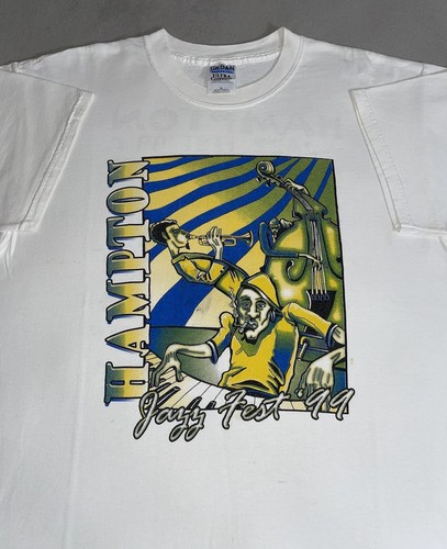 Vintage 90s The Hampton Jazz Music Festival Art Shirt Faith Evans Patti Labelle - Bild 3 von 7