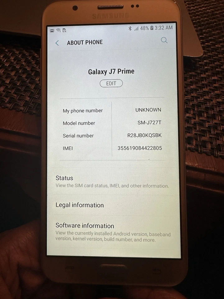 Samsung Galaxy J7 Prime SM-J727T  16GB Gold Smartphone T-Mobile (Locked) EUC! - Image 3 of 4