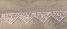 2   White Flat English Cotton Embroidered Triangles Trim Lace 7931