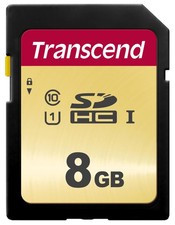 SD-Karten CARD Card 8GB Transcend SDHC SDC500S 95/ NEW