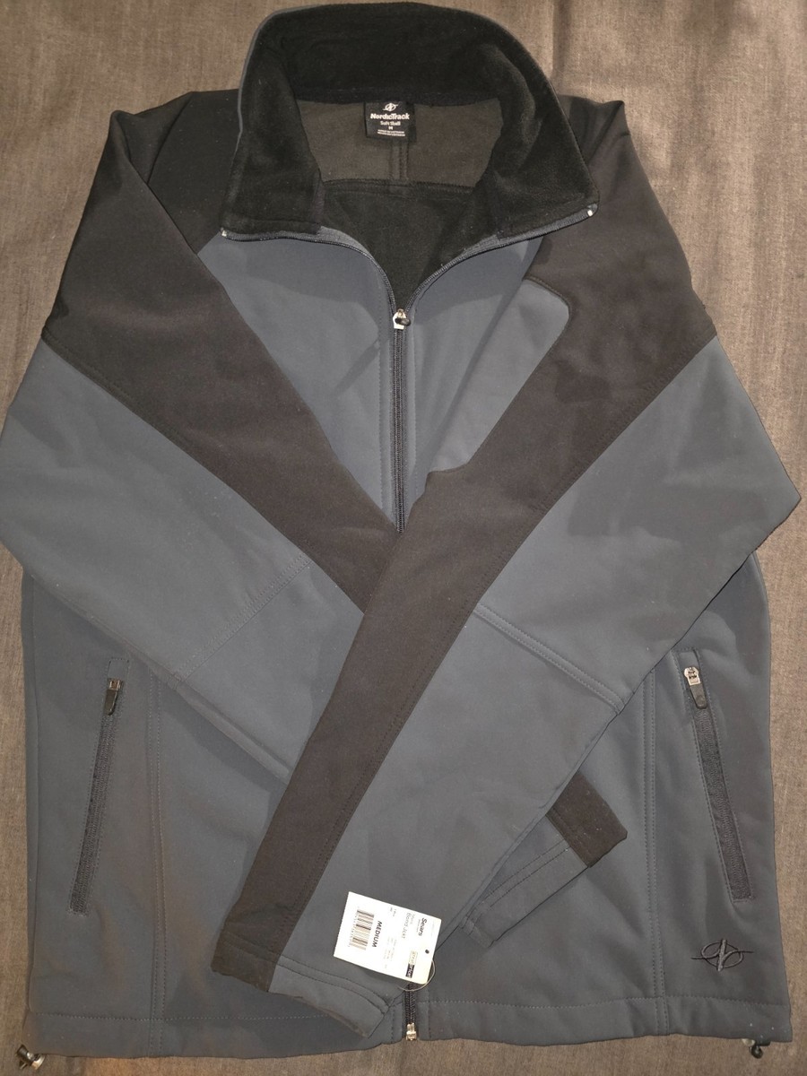 NordicTrack Men's Soft Shell Jacket Blue/Black Size M – Weather