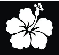 Hawaiian Hibiscus Flower Vinyl Car Decal Decals Sticker Window Wall Truck