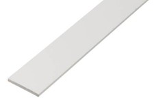 Alberts Flachstange Flachstab Flachmaterial Flachprofil Weiss Kunststoff 1m 2m