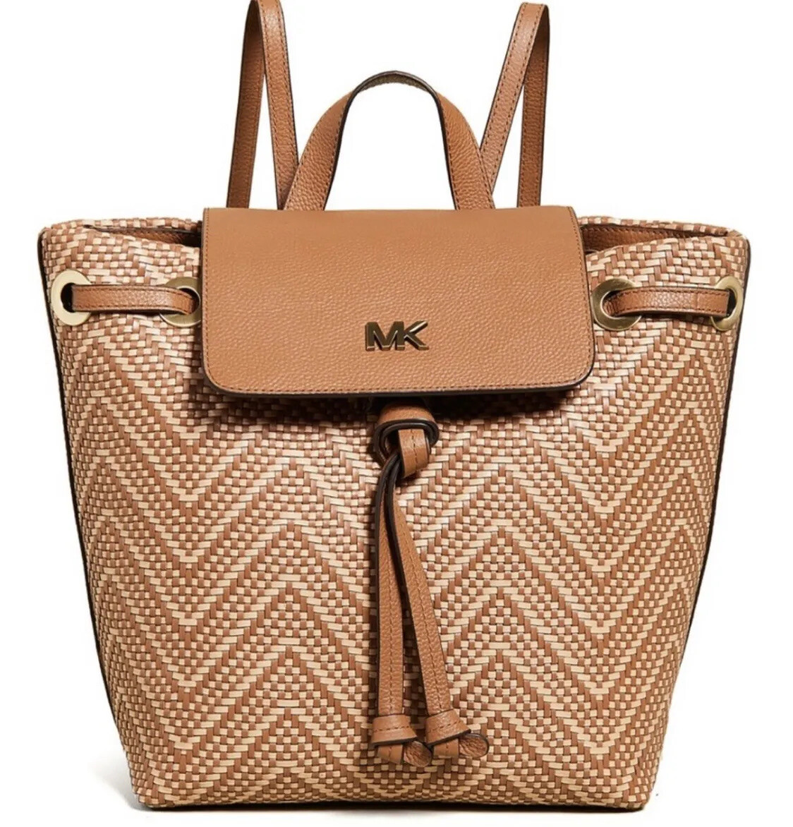 Michael Kors Junie Leather Woven Basket Backpack | eBay display picture 1