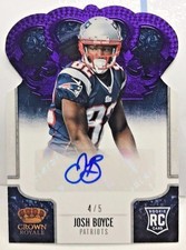 Josh Boyce 2013 Panini Crown Royale PURPLE Die-Cut RC Autograph Auto #'d 4/5
