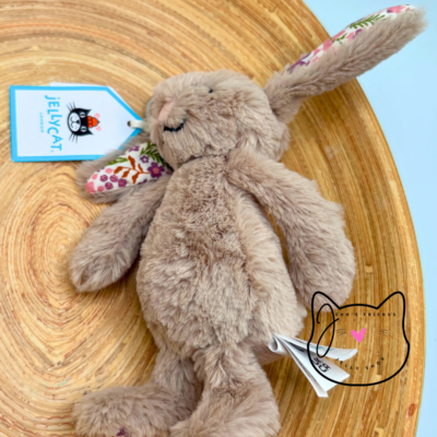 Jellycat BLOSSOM BEIGE BUNNY 'PETAL' BAG CHARM New NWT 2025 Key