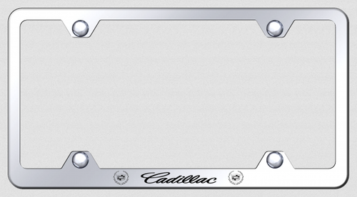 Au-Tomotive Gold Cadillac 3D Chrome/Chrome Frame-Metal LFW.CAD.EC