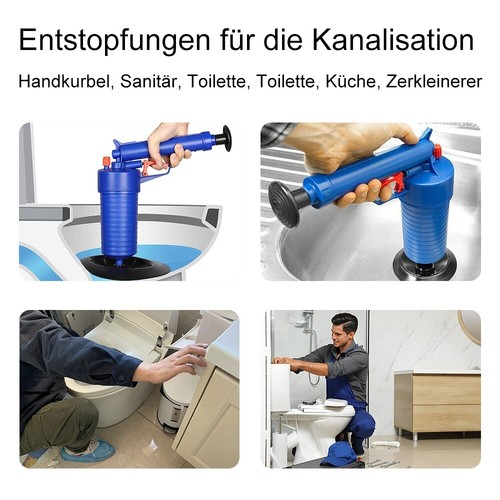 Profi Abflussreiniger Pressluft Rohrreiniger Pumpe Druckluft Rohrreinigung 4Bar - Bild 16 von 16