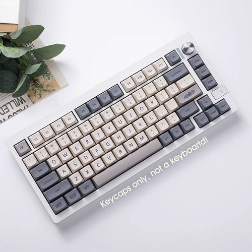 Retro Gray White PBT Keycap Set Dye Sub 125 Keys for Cherry Mechanical Keyboards - Picture 5 of 8