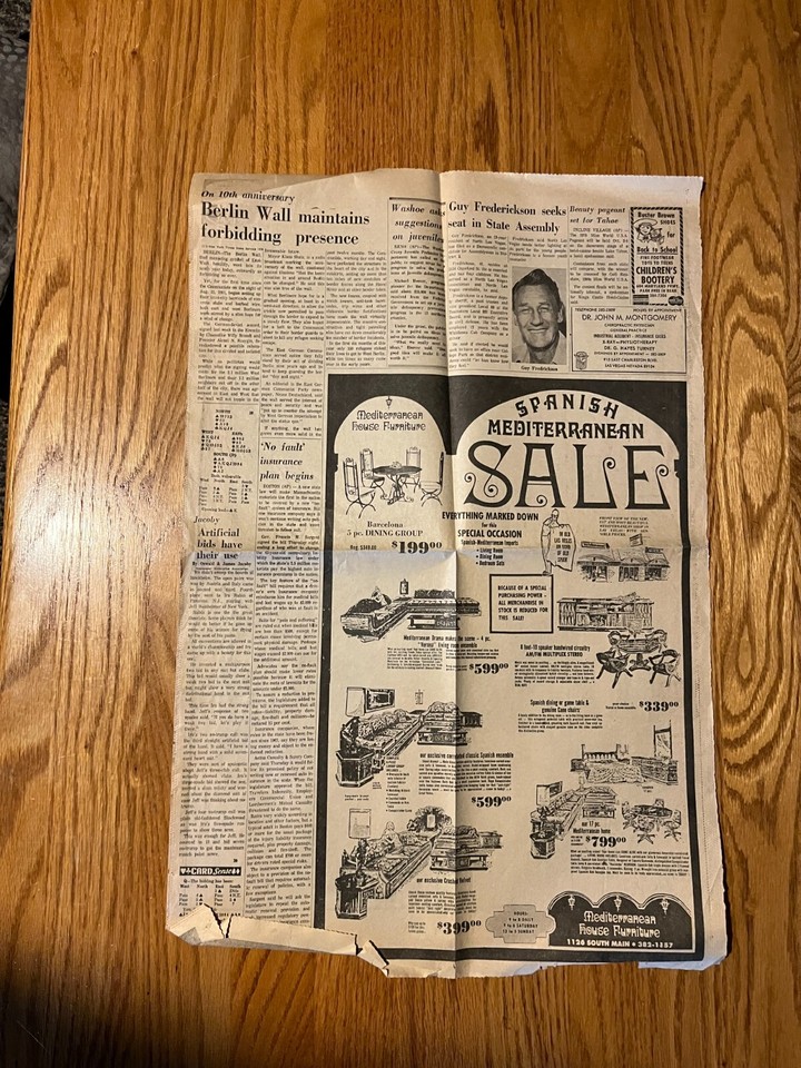 Las Vegas Newspaper August 16 1970 Elvis Presley Full Page Poster Size Las vegas newspaper august 16 1970 elvis presley full page poster size