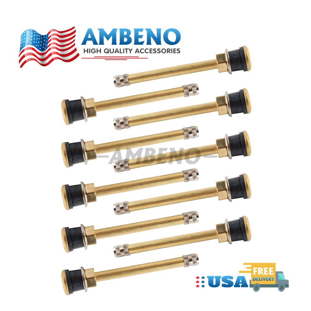 TR572 Truck Tire Valves Brass Pack of 10 fits Rim Hole Diameter of .625