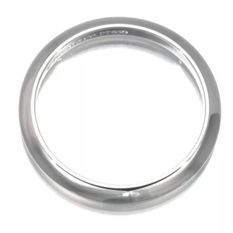 TIFFANY & Co. Alianza de boda platino 2 mm borde cuchillo anillo 5 Foto 3 de 4