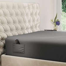 18"-21" Extra Deep Pocket Fitted Sheet Elastic Corner Straps Bed Sheet Decor