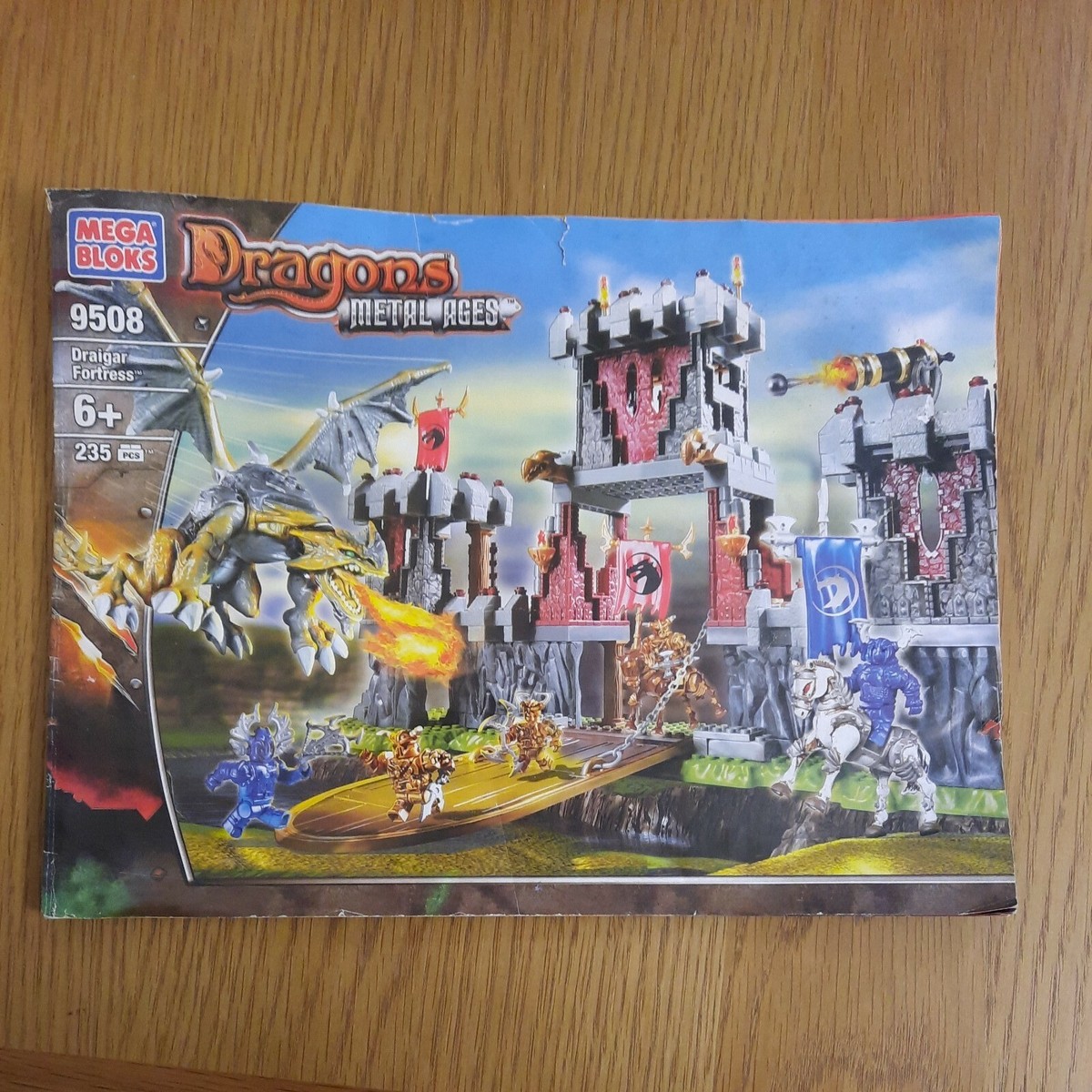 Mega Bloks 9508 Dragons Metal Ages Draigar Fortress Instruction