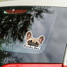 French Bulldog Mom Car Sticker / Frenchie Vinyl Waterproof Window Decal Outdoor